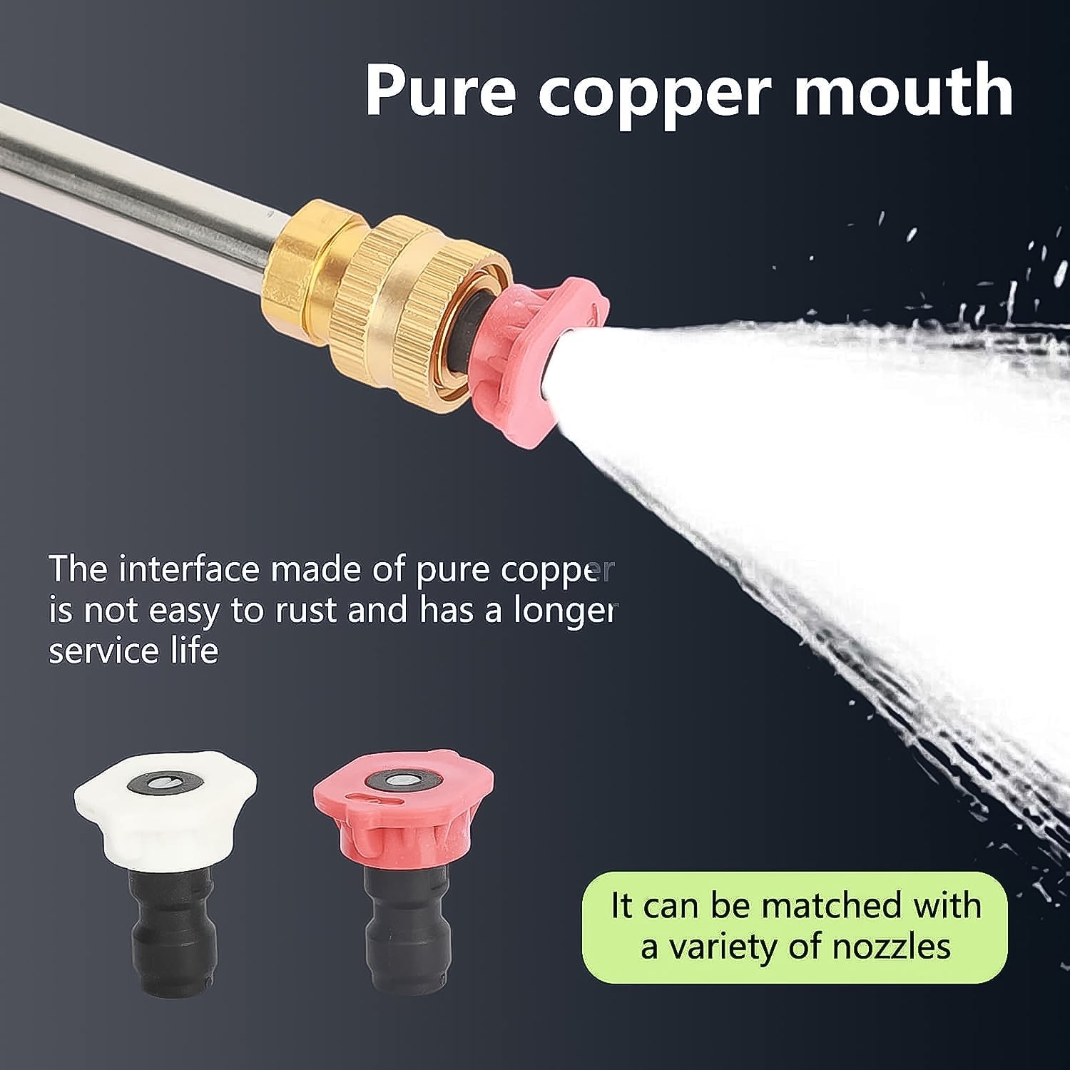 Double Battery High-Pressure Car Washer Gun – Cordless Portable Jet Spray Cleaner