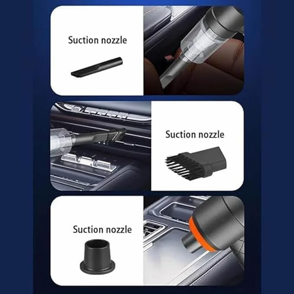 Portable 3-in-1 Vacuum Cleaner + Air Duster for Car & Home